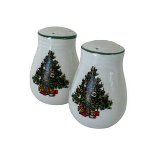 Vintage Christmas Tree Salt and Pepper Shaker Set